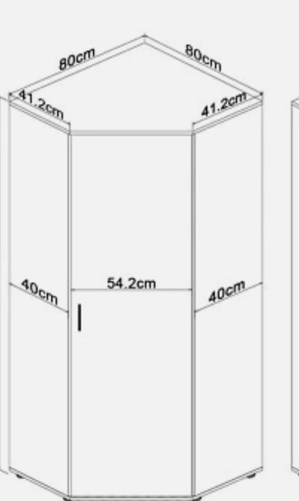 Black corner mirrored wardrobe