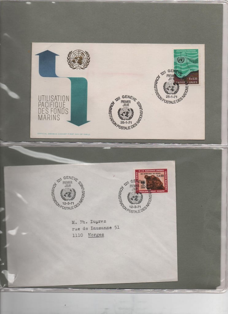 23 United Nations first day covers