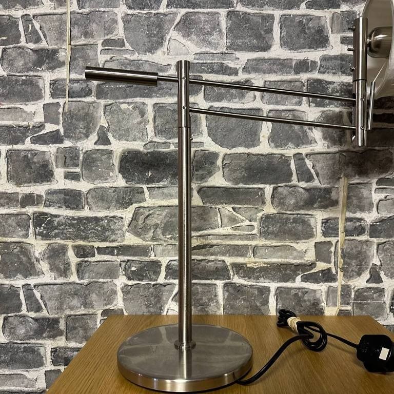 Adjustable Modern Table Lamp with White Shade