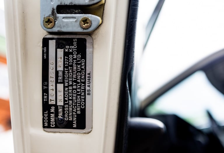 1981 Triumph TR7 V8 DEVELOPMENT CAR Coupe Petrol Manual