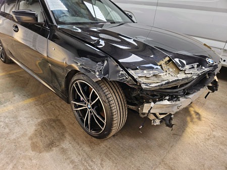 2021 21 BMW 3 SERIES 318d MHT M Sport 5dr Step Auto Black Damaged Salvage