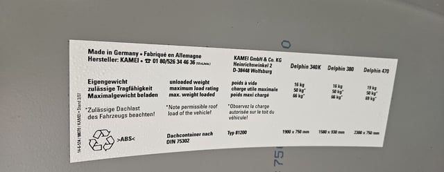 KAMEI Delphin 340K Roof Box in Danbury, Essex Gumtree