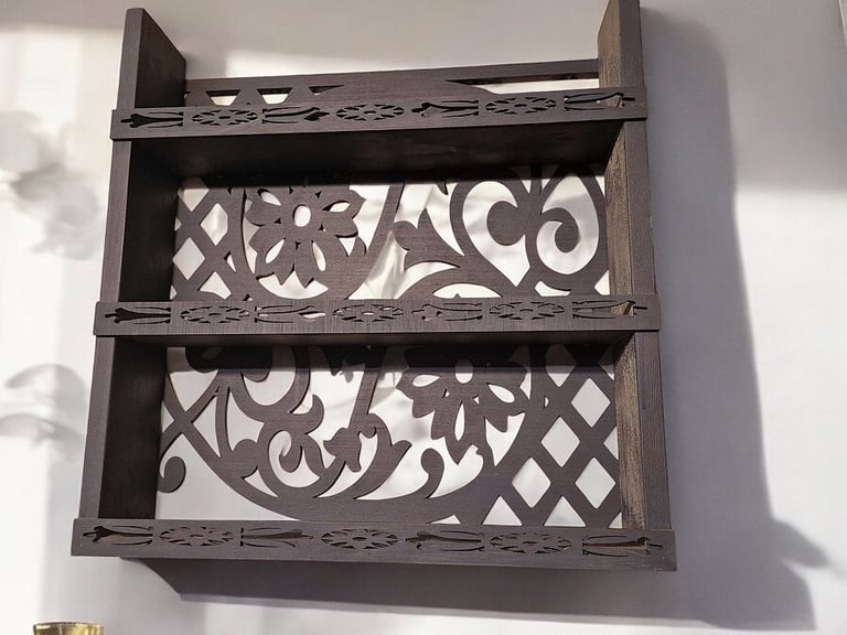 Spice Kitchen Storage Herb Rack Spice Shelf Rack Rustic Wooden Handmade