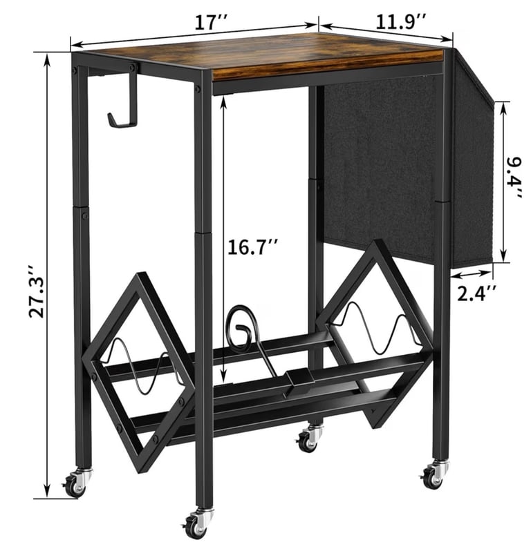 Vinyl Record Player Stand - Record Player Table with Storage Holds 80 Albums