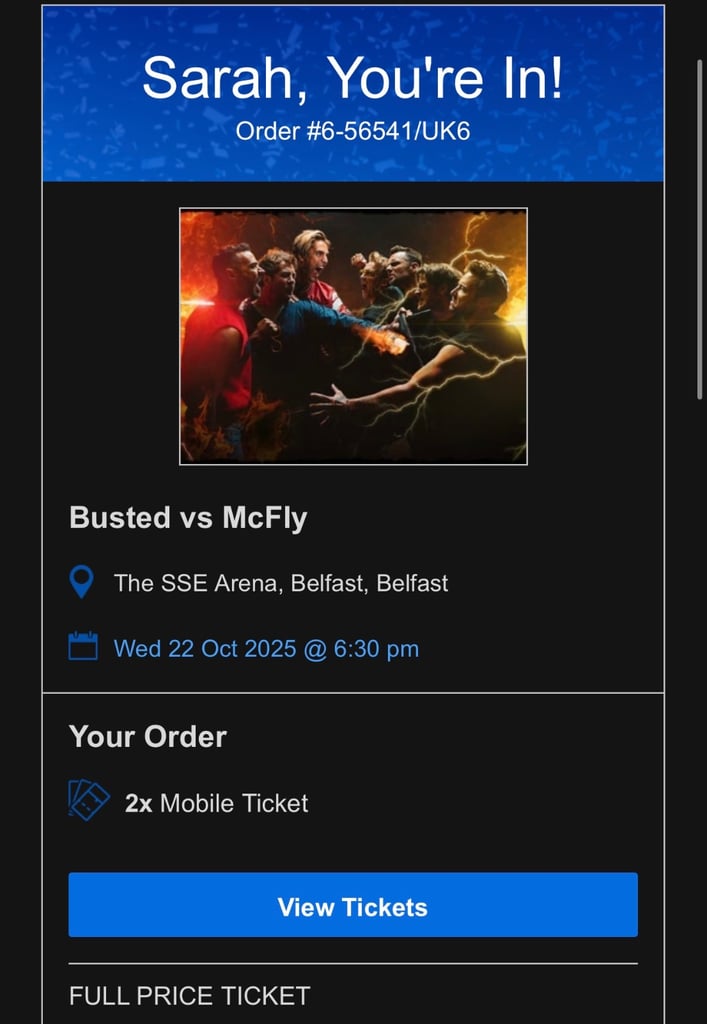 image for McFly Vs Busted SSE arena 