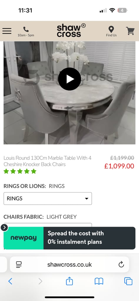 Black marble dinning table and chairs 
