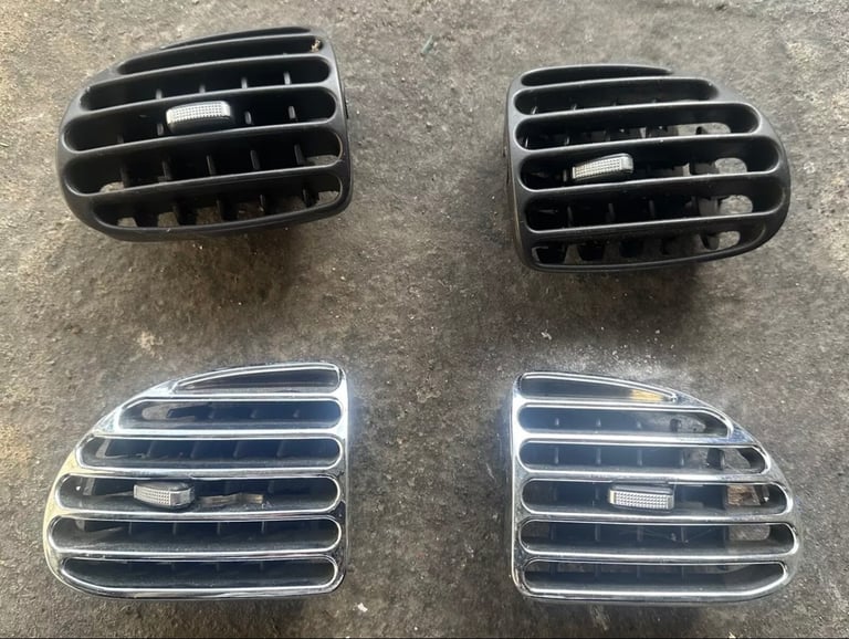 image for Genuine Peugeot 206 GTI 180 SP Chrome Silver Front Heater Grille Air Vents X4 CC