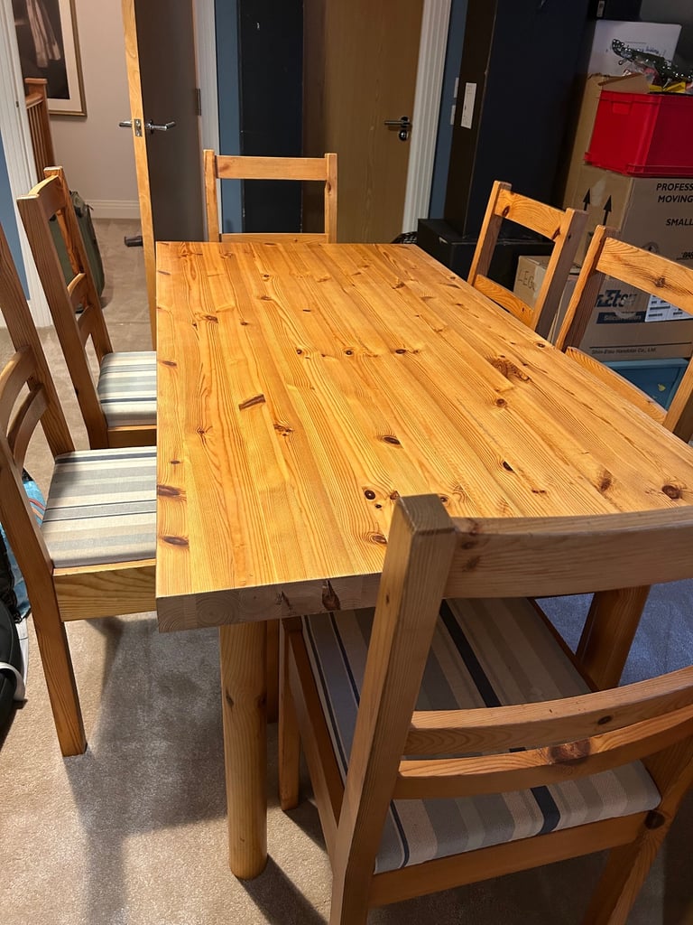 image for Table and 6 chairs