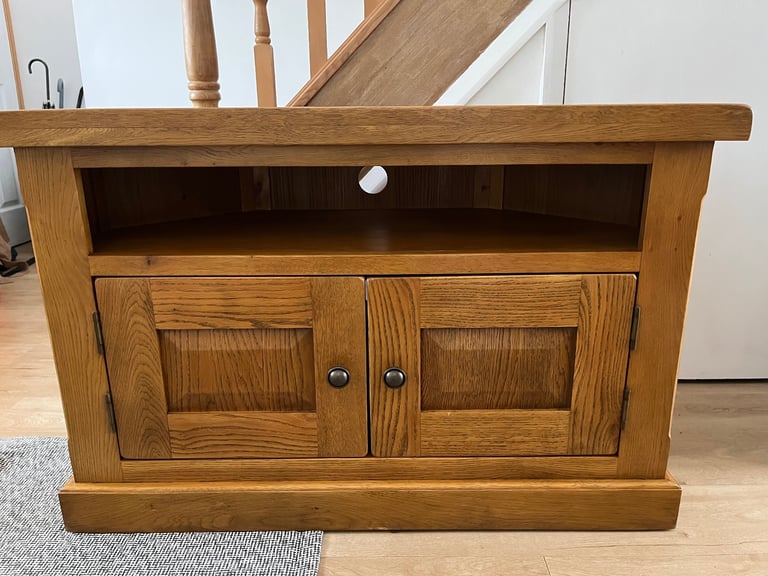 image for KA Interiors Professionally hand made hard wood TV corner unit