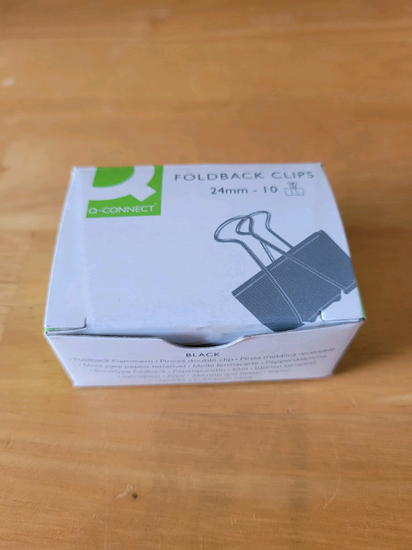 image for Box of small bulldog pull back clips. New.