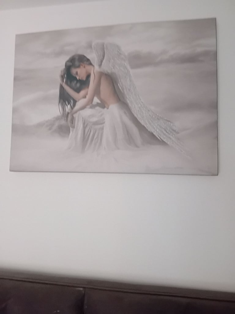 2 x glittery angel pictures
