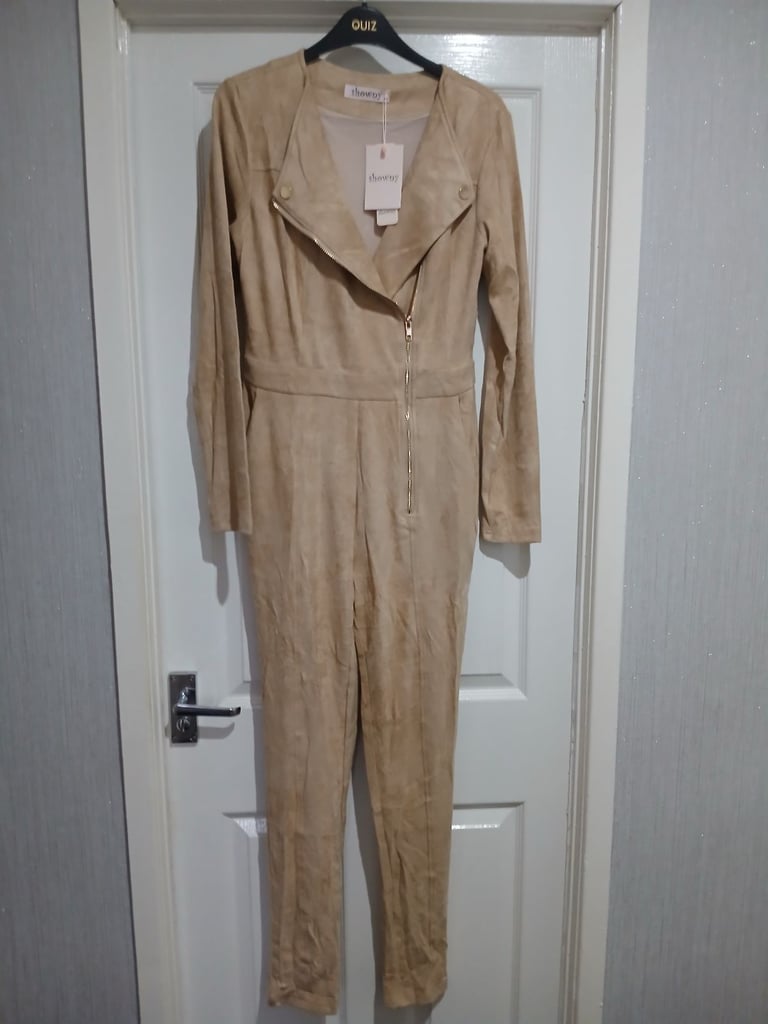 New suede pink boutique jumpsuit 