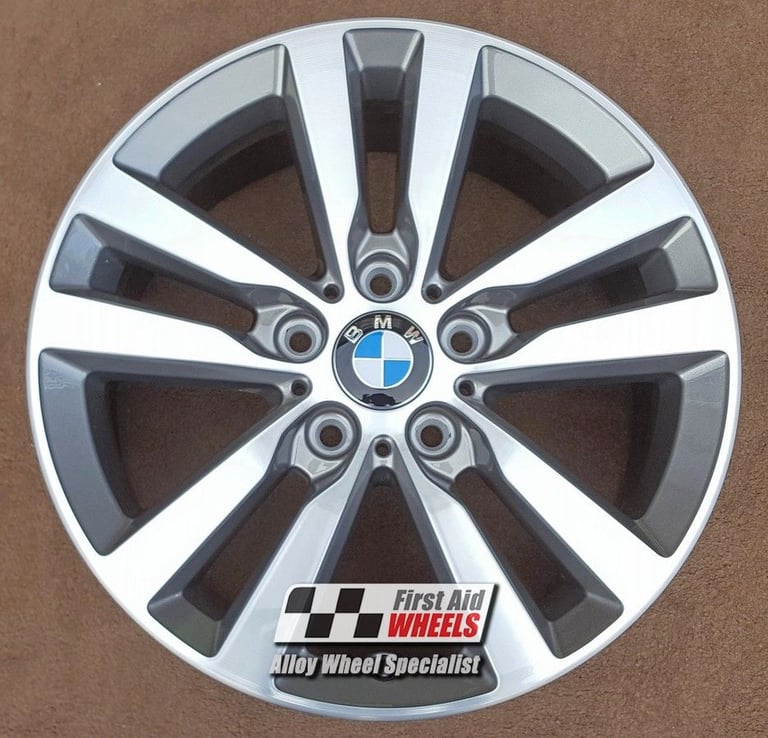 R573DFG Swap BMW 1 2 SERIES 4x 17'' GENUINE STYLE 655 FERRIC GREY DIAMOND CUT ALLOY WHEELS