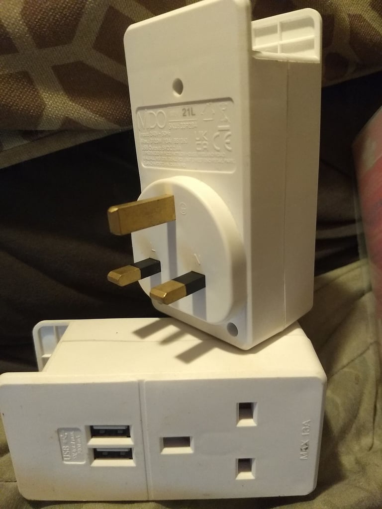 image for Double usb plug socket. NEW