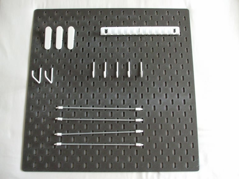 image for IKEA Grey Skadis Pegboard With Accessories