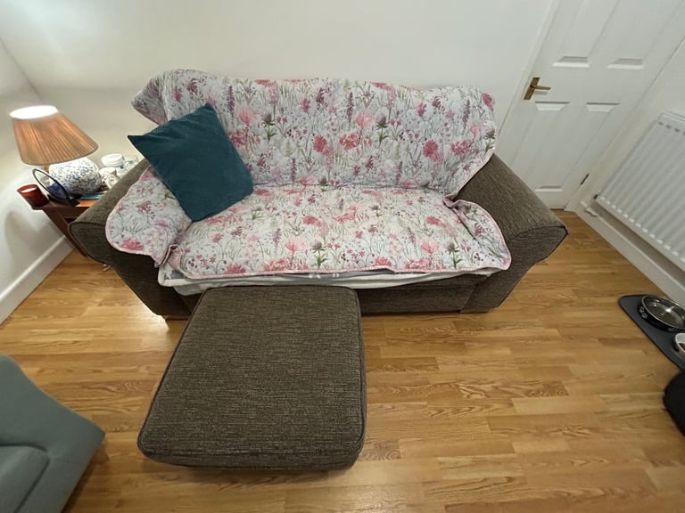 image for Free to a good home - Ex Arthur Llewellyn Sofa & Foot stool