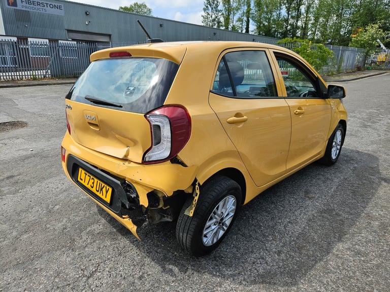 2023 73 Kia Picanto 1.0 2 5dr Yellow Damaged Salvage 