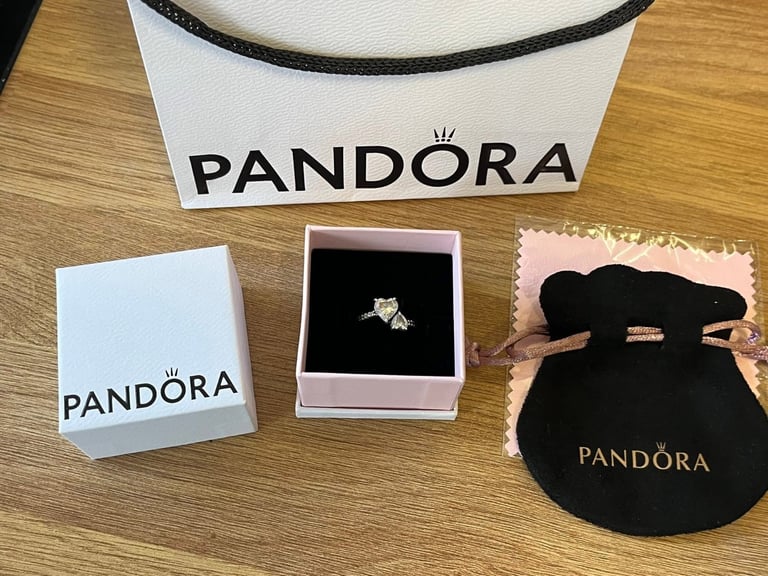 Pandora double heart ring 
