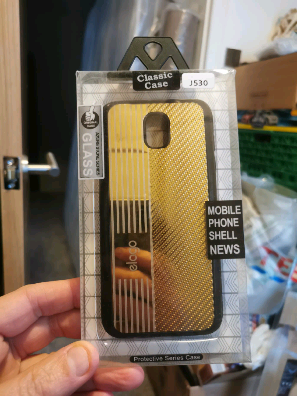 Samsung J5 Gold/Black Elago Mobile Phone Protector Case New