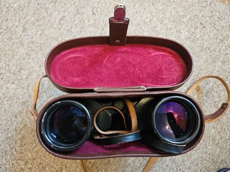 Cased Carl Zeiss Jenoptem 10 x 50 W Multi-coated DDR Binoculars