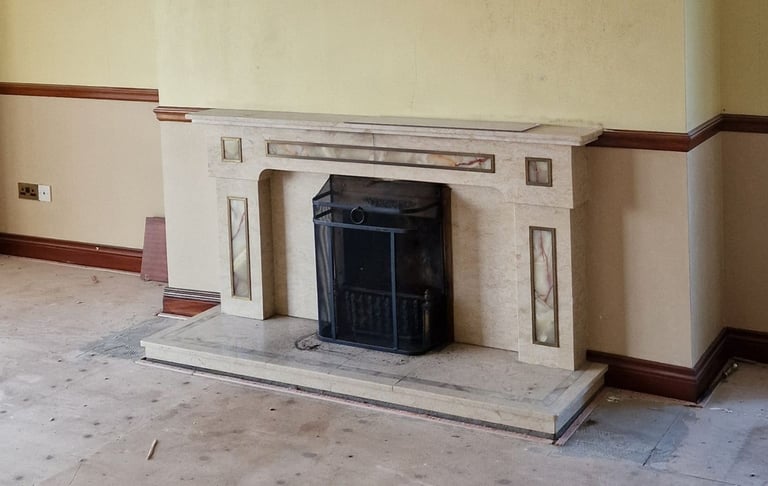Stone Fireplace Surround and Hearth