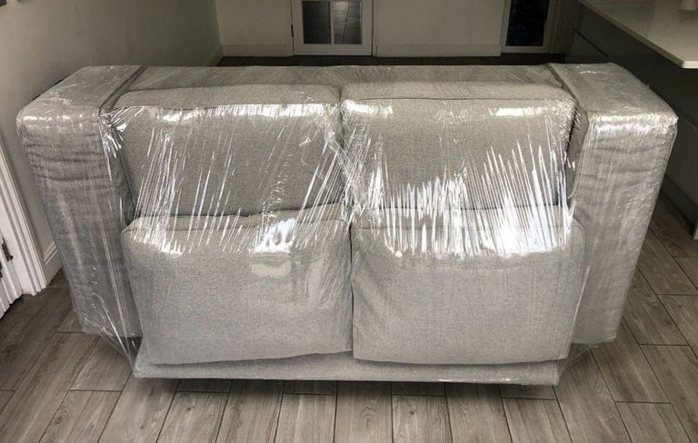 RRP:£798 2x IKEA KIVIK TWO SEATER TIBBLEBY LIGHT GREY MATCHING SOFA SUITE LONDON DELIVERY (DFS)