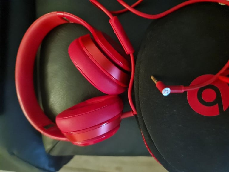 Beats Solo 2 Red Wired Headphones