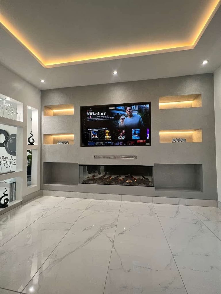 Media wall TV stands