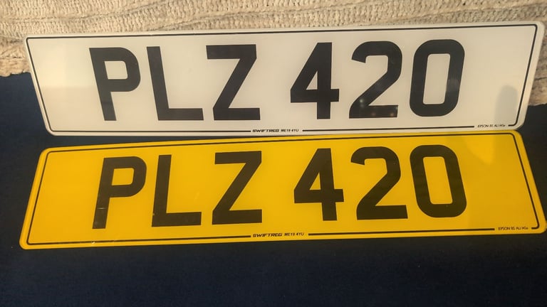 Private number plate PLZ 420 