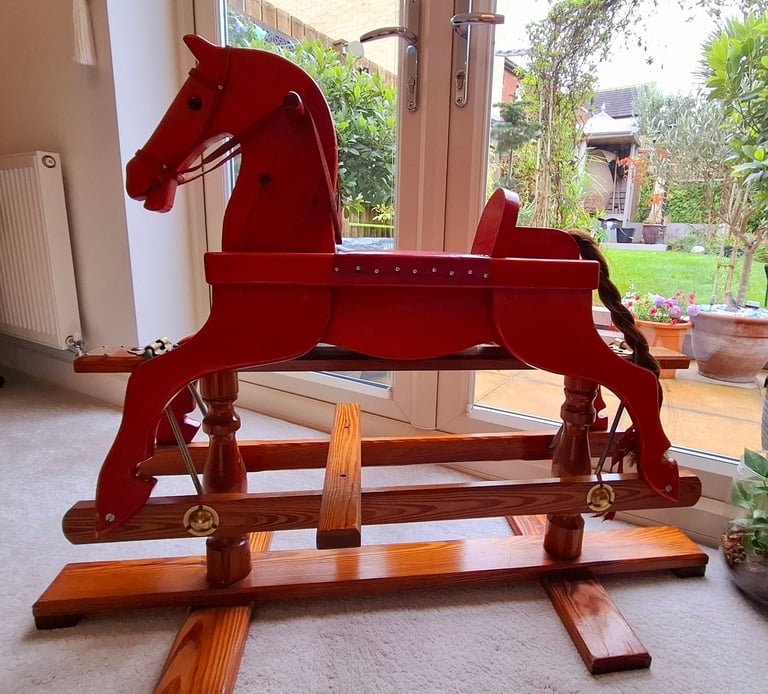 image for Vintage hand crafted Rocking horse