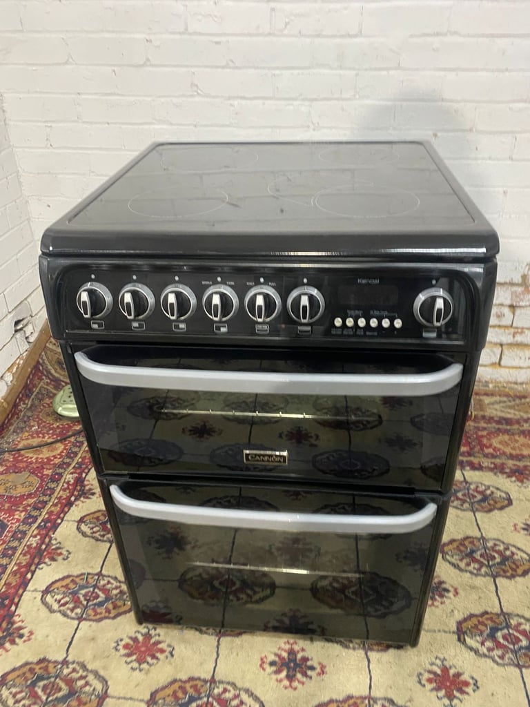 Beautiful 60CM Cannon Black Electric Cooker With Dual Grill/Oven For Sale