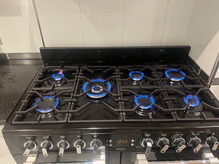 LEISURE Cookmaster CK100G232K 100 cm Gas Range Cooker - Black (includes extractor hood)