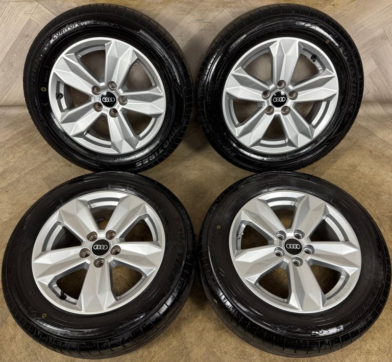 15'' GENUINE AUDI A1 5 SPOKE NEW MODEL ALLOY WHEELS ALLOYS TYRES 82A601025