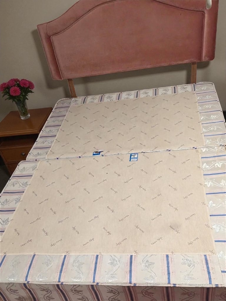 Double Bed with Storage Drawers & Headboard – Good Condition – 192×137 cm