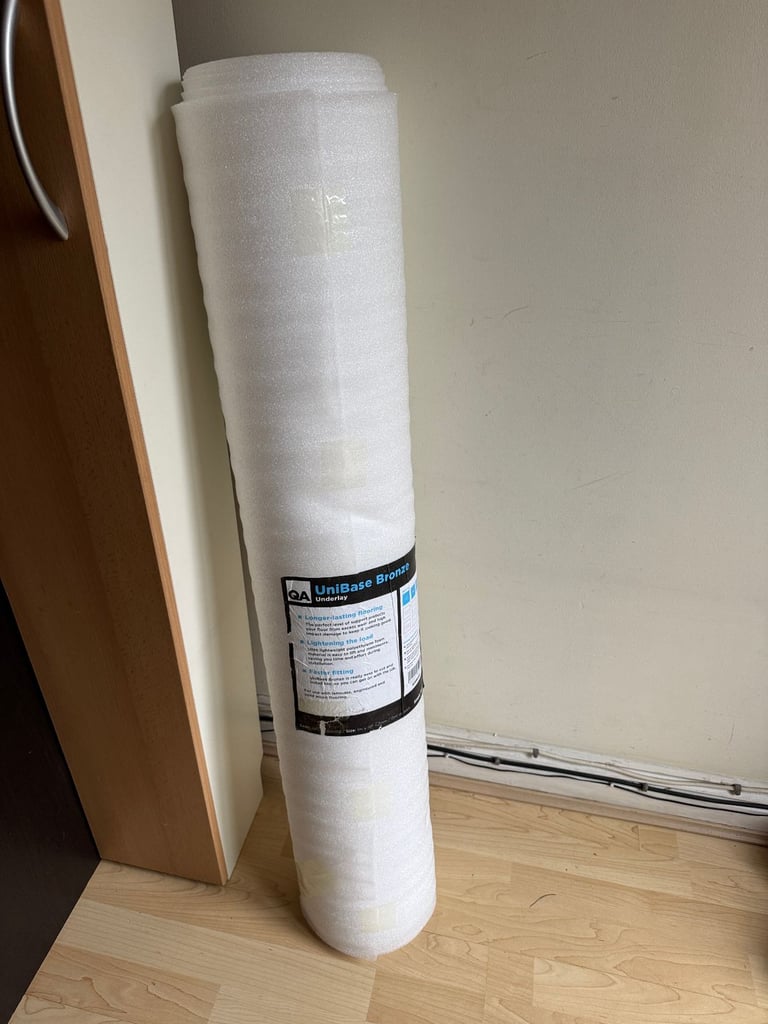 QA Unibase Acoustic Comfort Underlay Wood/Laminate Flooring 15M/1/2mm White New