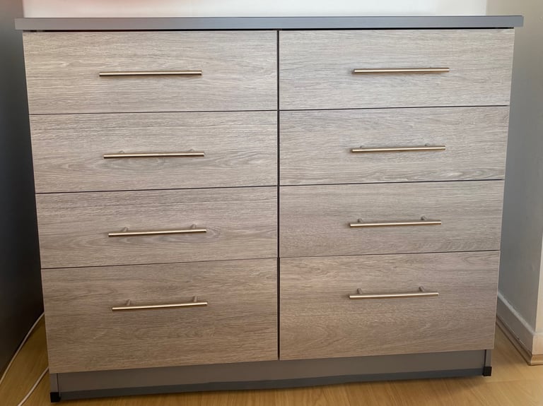 image for 8 chest of drawers and single wardrobe bedroom units