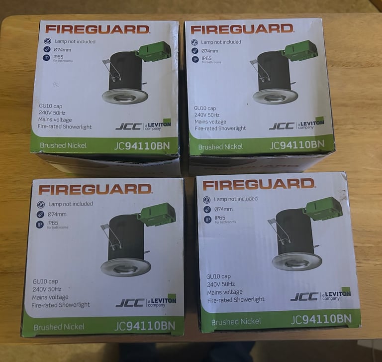 image for 4 Down lights GU10 Fitting Fire Rated