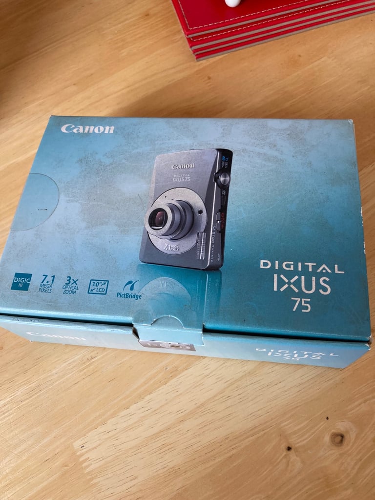 Cannon Digital IXUS 75 camera, Cannon Selphy CP740 compact photo printer and color ink cartidges