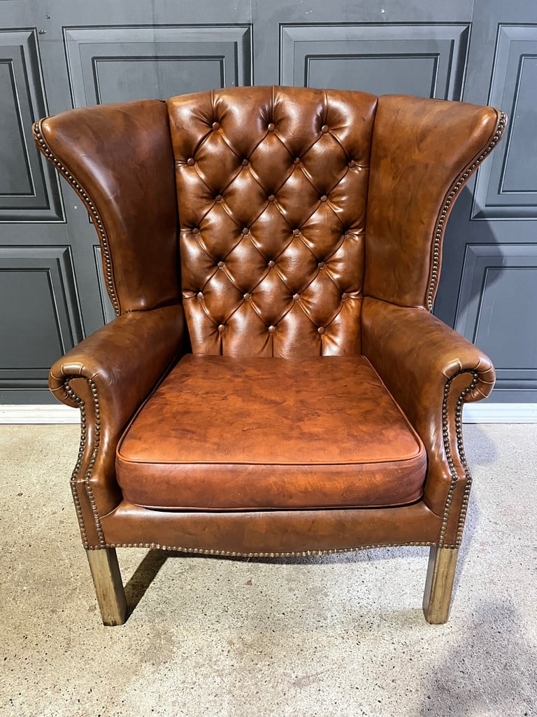 Leather chesterfield armchair Gumtree