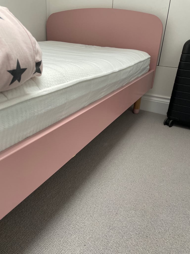Flexa kids single bed, mattress and matching stool