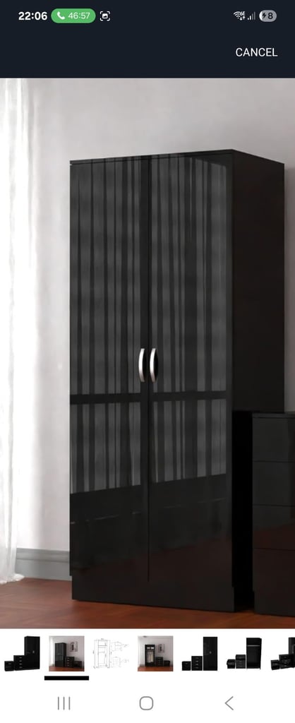 image for Gloss Black Wardrope