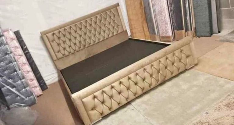 STYLISH DOUBLE BED BASE - SINGLE BED WITH MATTRESS