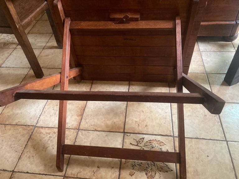 Vintage slatted folding occasional table - Reasonable offers accepted  