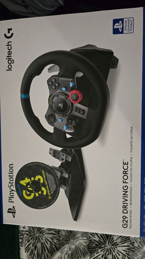 Logitech G29 steering wheel with pedals