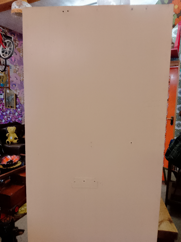 Vintage Pantry Cupboard. Could be used as a linen/haberdashery cupboard. Tan/caramel in colour.