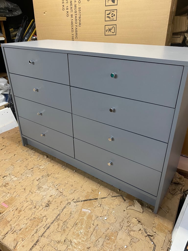 image for Malibu 4 + 4 Drawer Chest -   Grey