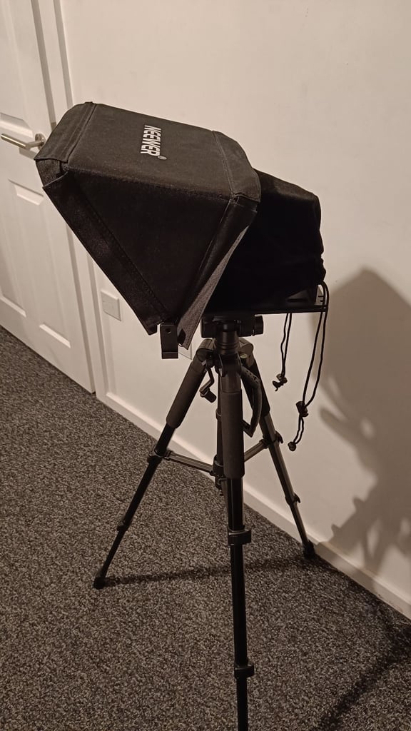 Tripod and Teleprompter For Video Recording 