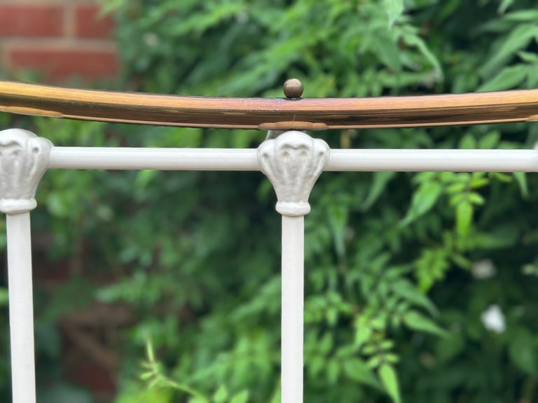 Stunning Victorian Style Cast Iron & Brass Double Size Headboard – Superb Condition