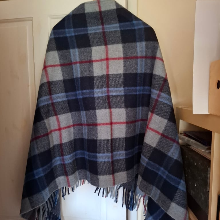 Great Scot oversized Douglas Navy scarf/shawl