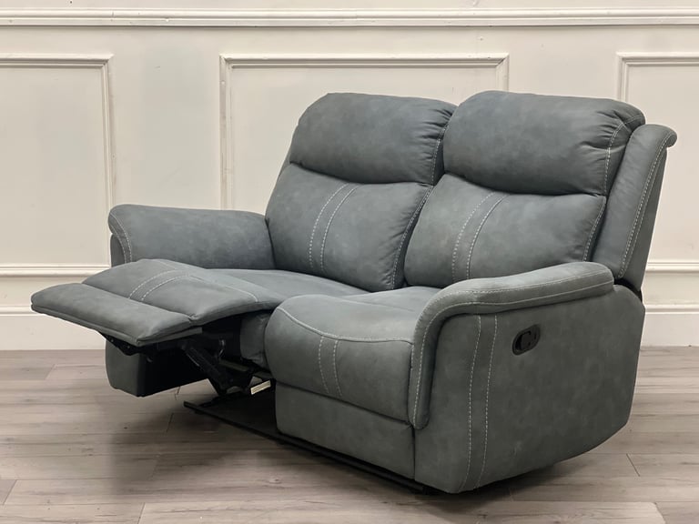 Grey 2 Seater manual Reclining sofa & 2 Chairs! Delivery available 🚚